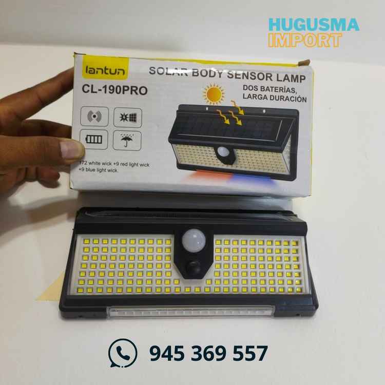 LÁMPARA SOLAR CON SENSOR DE MOVIMIENTO