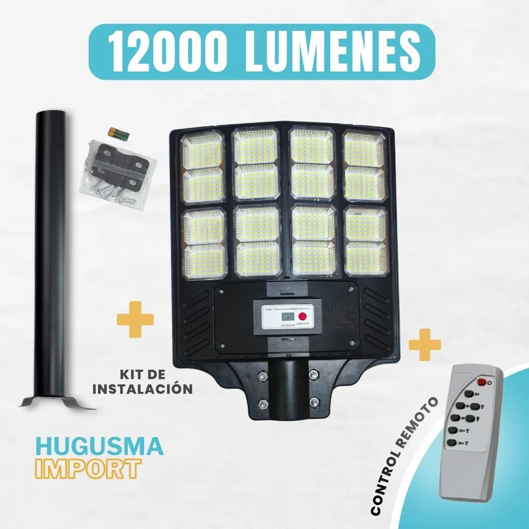 LUZPE - Pastoral Solar de 12000 lúmenes + Soporte Metálico