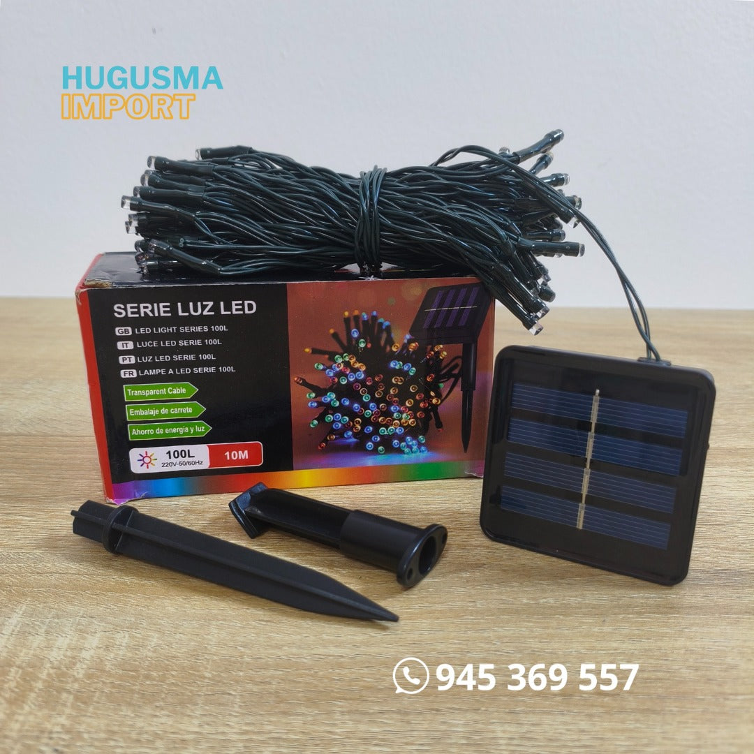 Guirnalda navideña con panel solar