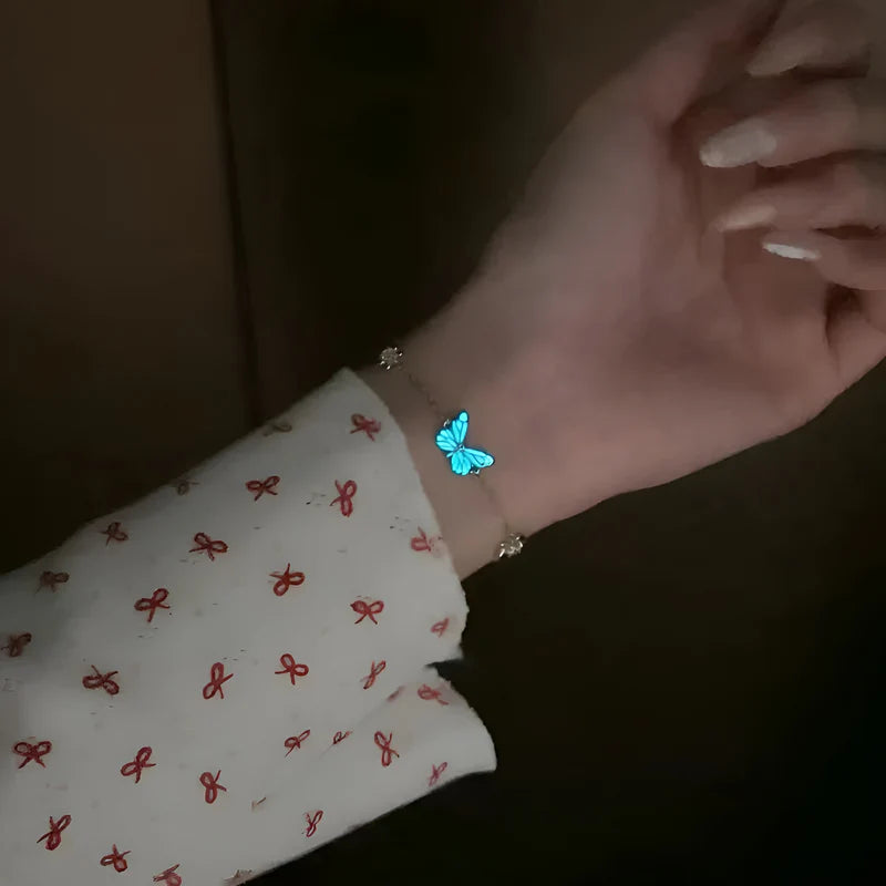 Collar + Pulsera Mariposa Brillante de Lujo - Set GlowFly