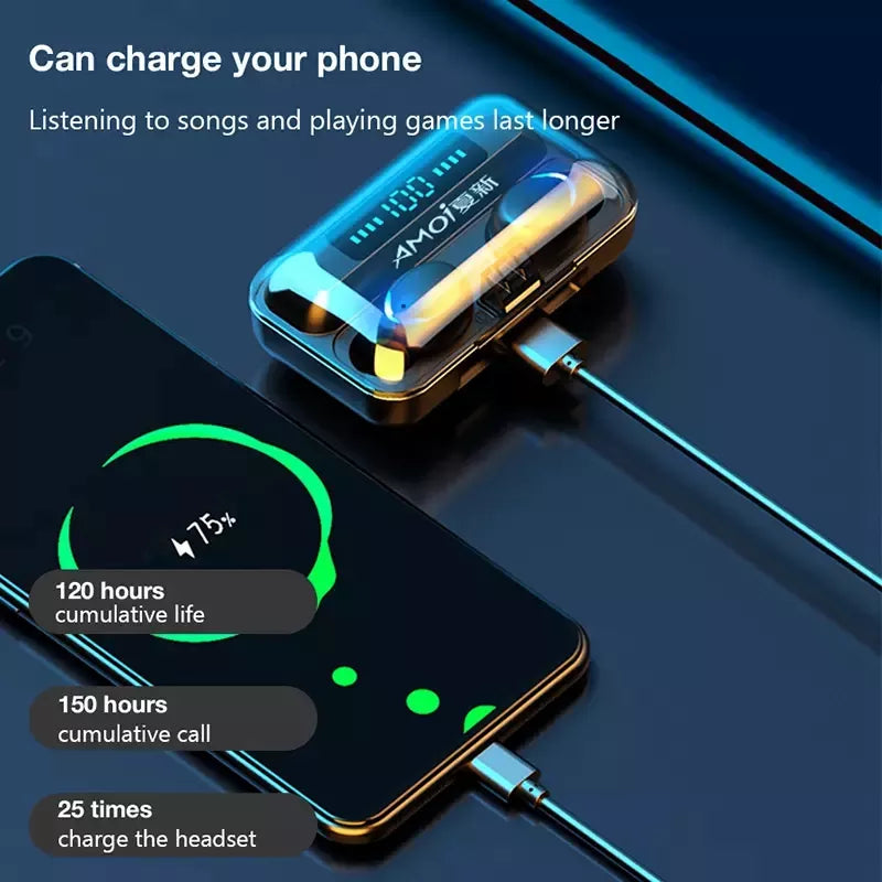 Audífono Bluetooth F9 con Power Bank + Delivery Gratis