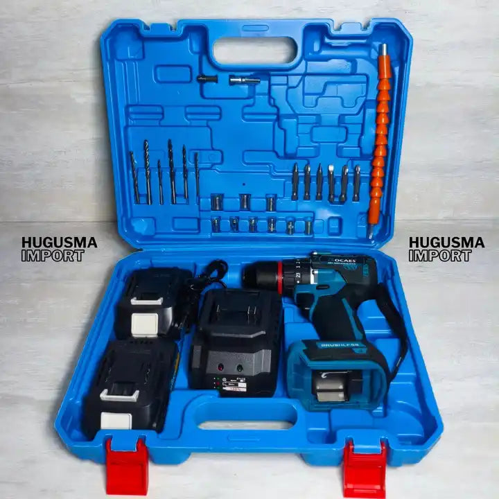 Taladro Profesional Brushles con 2 Baterías de 48V + 24 Accesorios