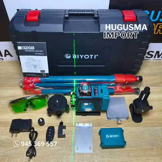 Nivel Laser de 16 Líneas con Pantalla Digital + Trípode de 1.30 de la Marca Biyoti