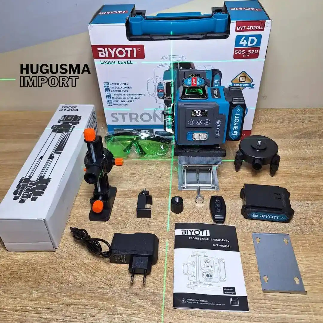 Nivel Laser 16 Líneas 360° Marca BIYOTI + Trípode de Regalo