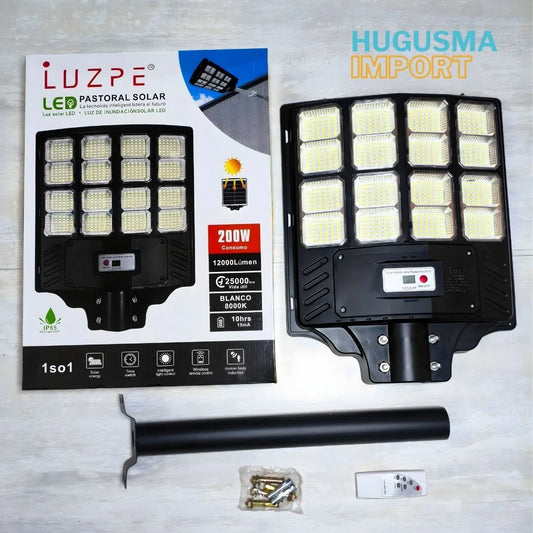 LUZPE - Pastoral Solar de 12000 lúmenes + Soporte Metálico