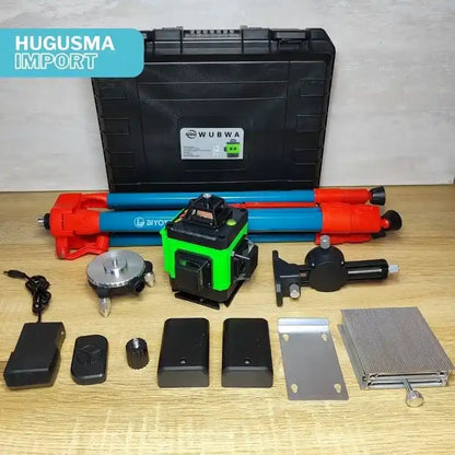 Nivel Laser 16 Líneas 360° Marca WUBWA+ Trípode de 1.30 de Regalo