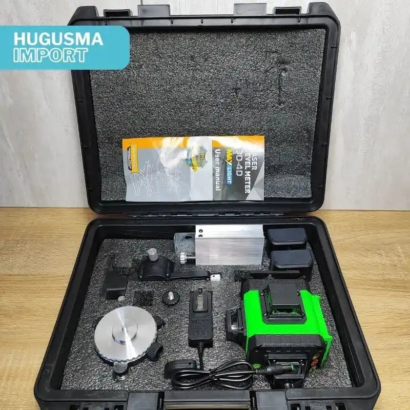 Nivel Laser 16 Líneas 360° Marca WUBWA+ Trípode de 1.30 de Regalo
