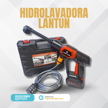 Hidrolavadora Portátil Premium 6 boquillas - Batería 120V Lantun