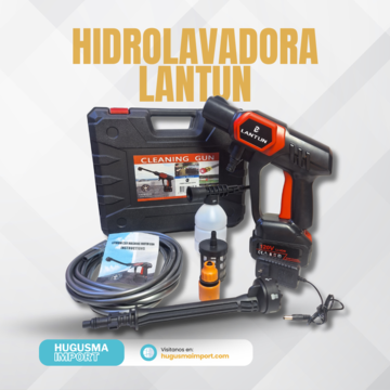 Hidrolavadora Portátil Premium 6 boquillas - Batería 120V Lantun
