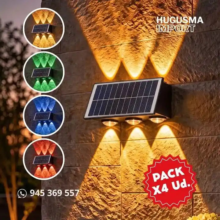 APLIQUE SOLAR 6 LUPAS - PACK 4 Ud.
