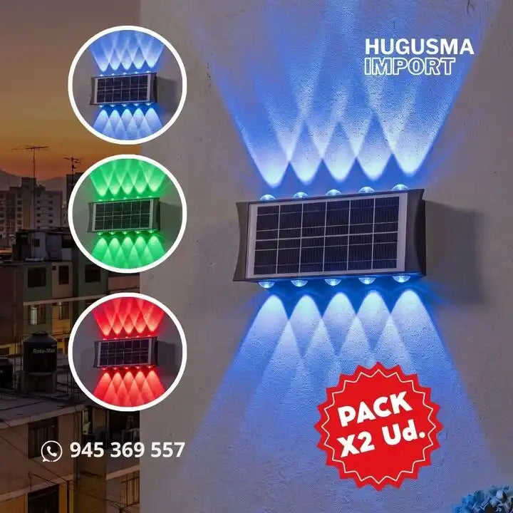 APLIQUE SOLAR 10 LUPAS - PACK 2 Ud.